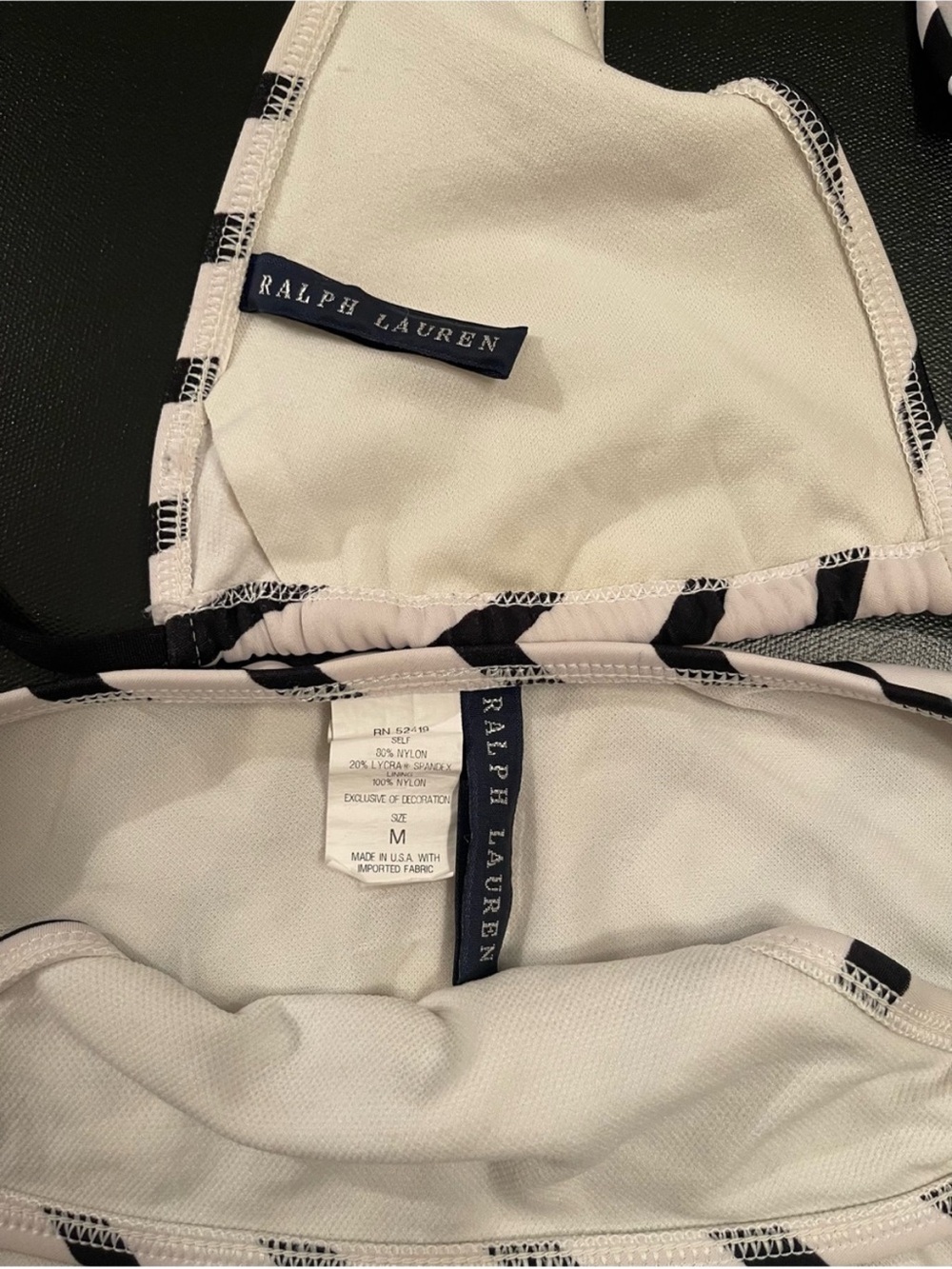 Ralph Lauren Black and White Striped Bikini - Picture 3 of 3